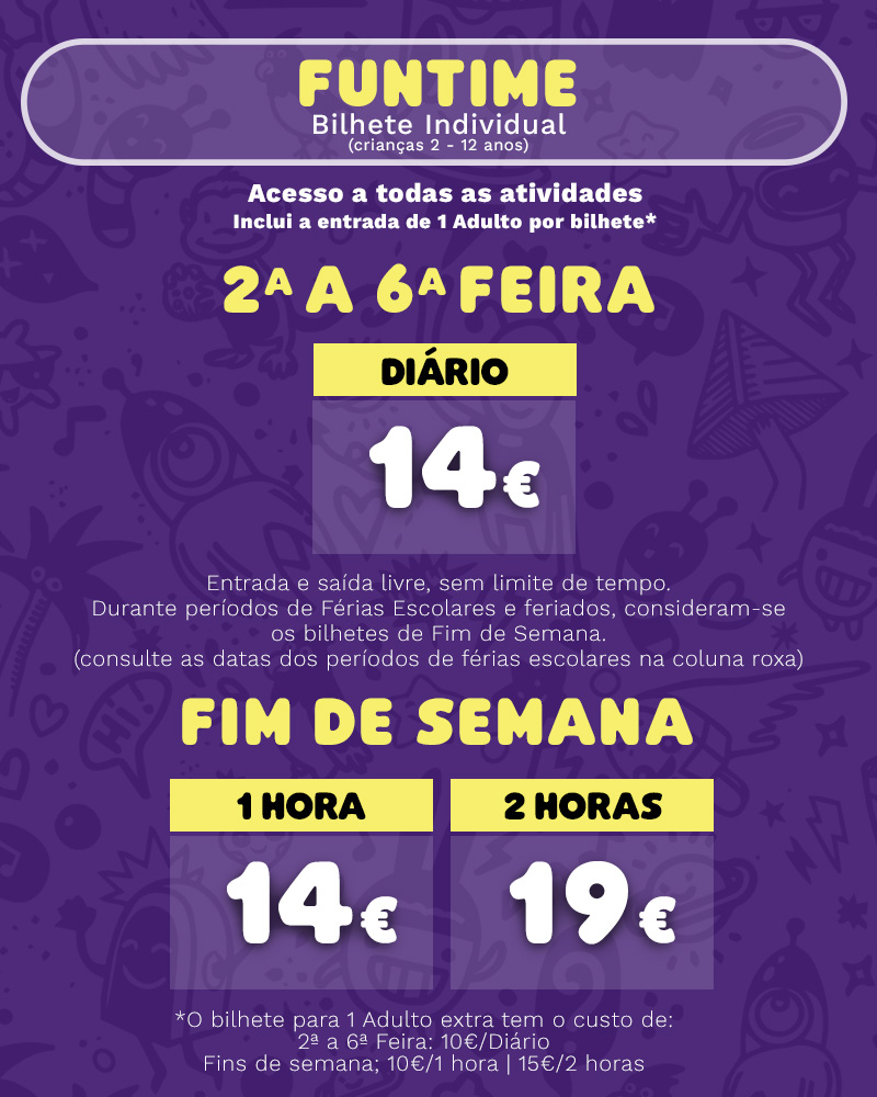 Preços KidsZone Matosinhos